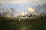 Jersey Canvas Paintings - Spring Blossoms New Jersey